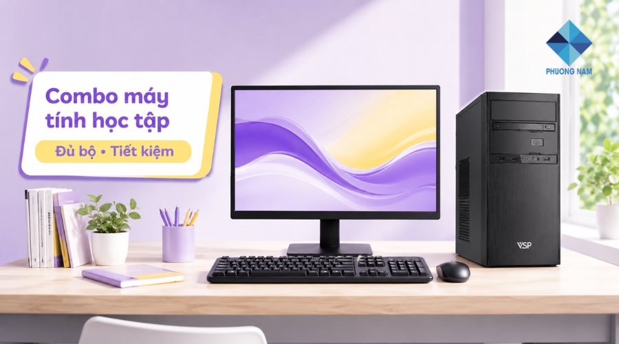 Trọn bộ máy tính đồng bộ kèm màn hình giá sinh viên