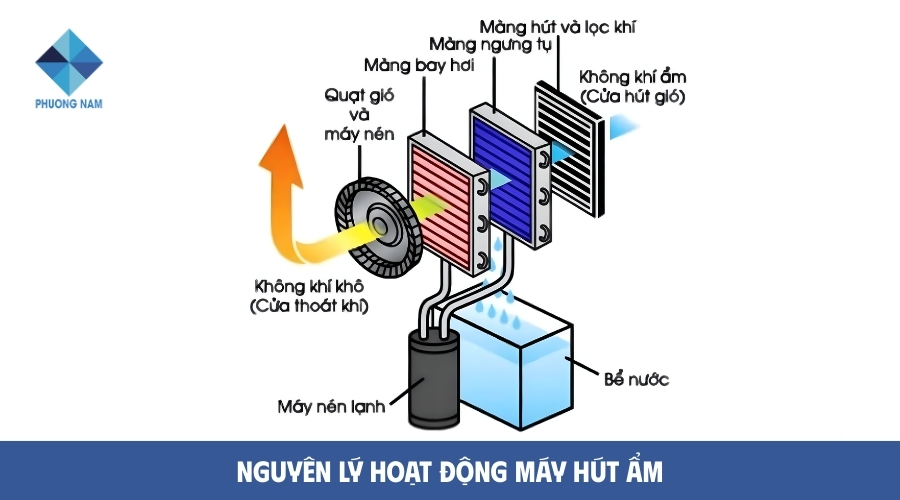 Nguyên lý hoạt động máy hút ẩm
