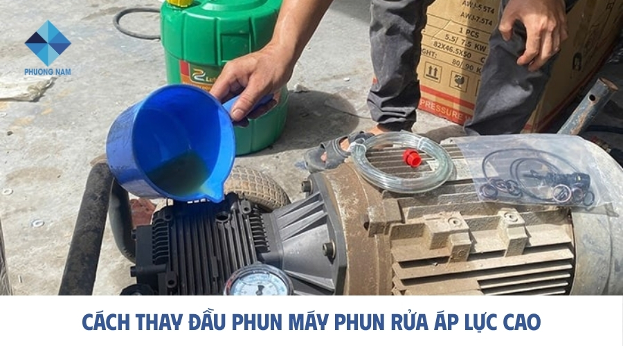 Thay đầu phun máy phun rửa áp lực cao