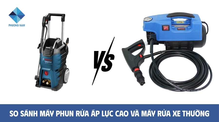 Máy phun rửa áp lực cao và máy rửa xe thường