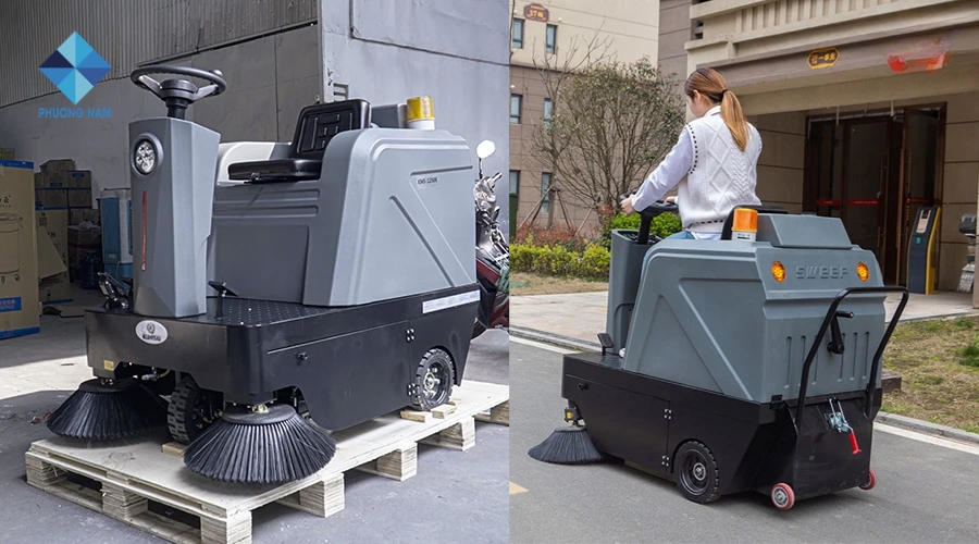 Xe quét rác ngồi lái mini Kumisai KMS 1250E