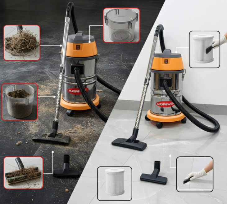 Máy hút bụi bị yếu nguyên nhân do đâu? Bí quyết khắc phục máy hút bụi bị yếu.