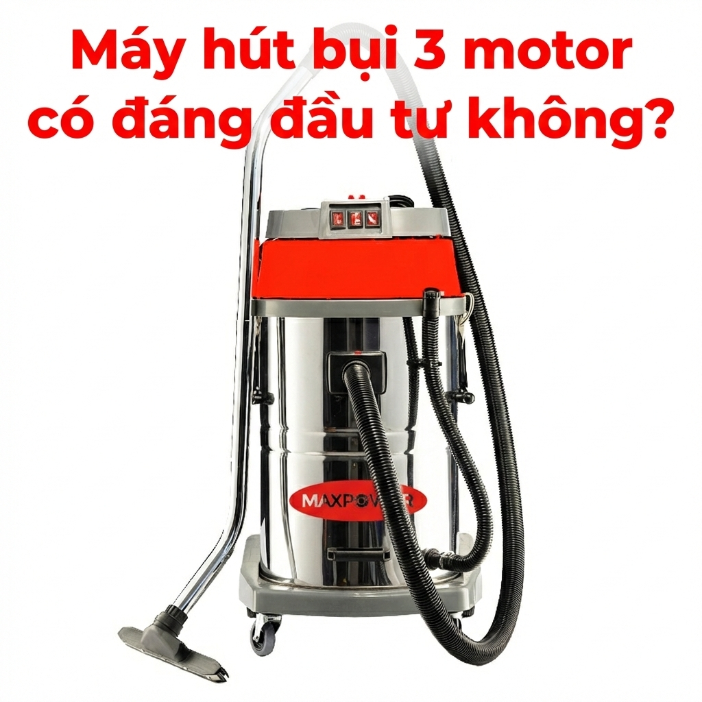 Máy hút bụi công nghiệp 3 motor có đáng đầu tư không?