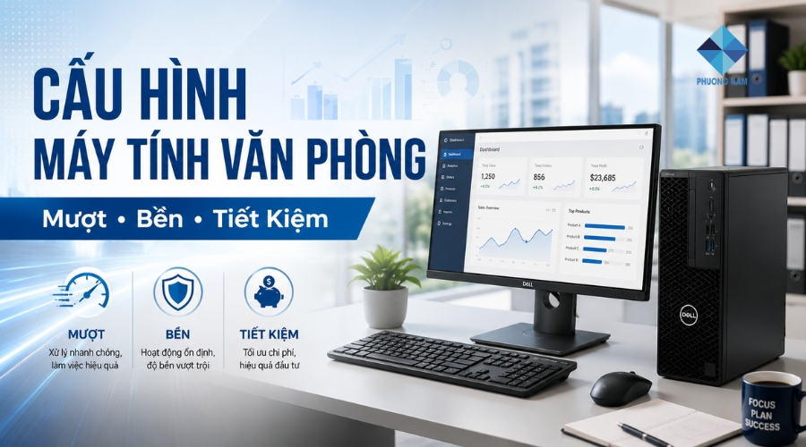 Cách chọn cấu hình máy tính văn phòng mượt, bền, tiết kiệm