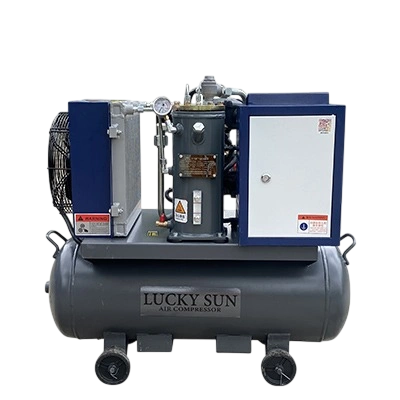 Máy nén khí trục vít di động 10HP (7.5kW) biến tần 8bar 220V Lucky G10A