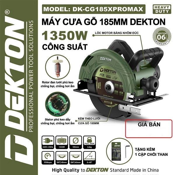 Máy cưa gỗ Dekton DK-CG185XPROMAX