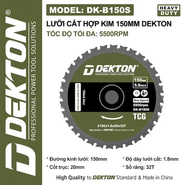 Lưỡi cắt hợp kim đa năng 150mm Dekton DK-B150S