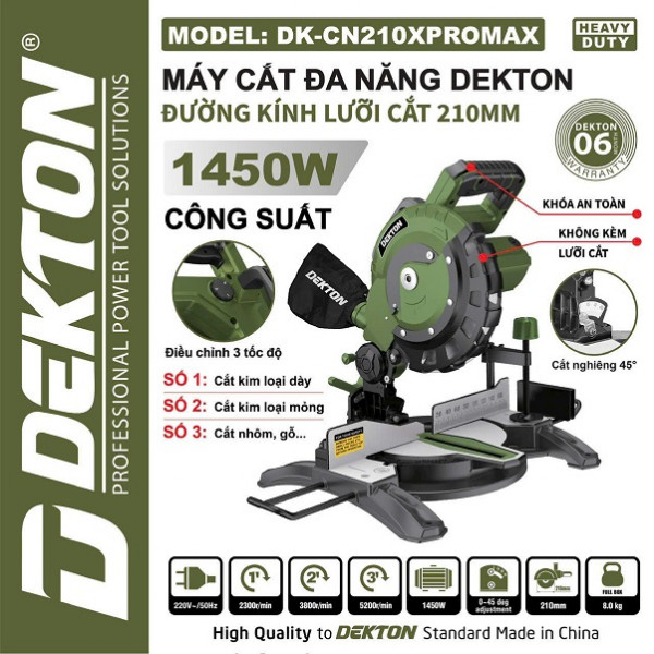 Máy cắt đa năng 210mm Dekton DK-CN210XPROMAX