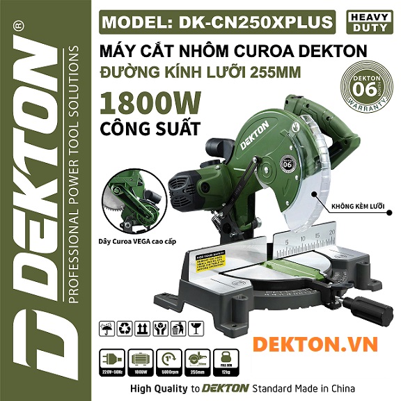 Máy cắt nhôm và gỗ 1800W Dekton DK-CN250XPLUS