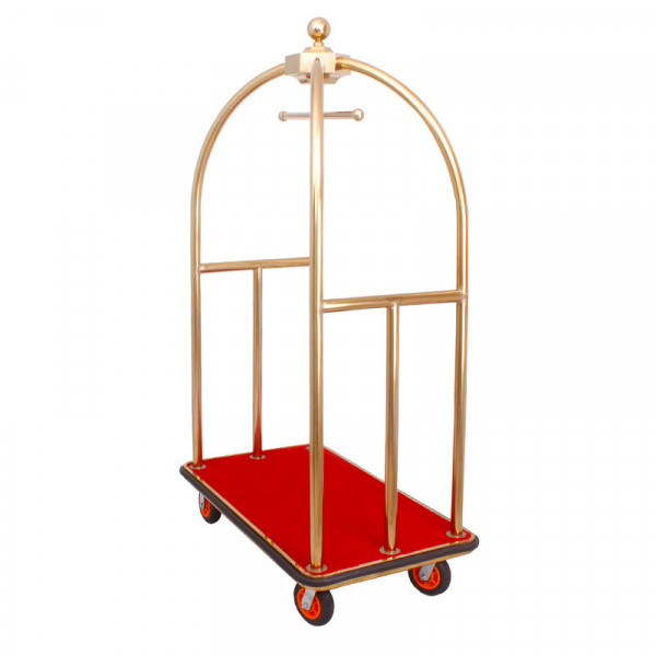 Xe đẩy hành lý khách sạn inox vàng HTD13-C