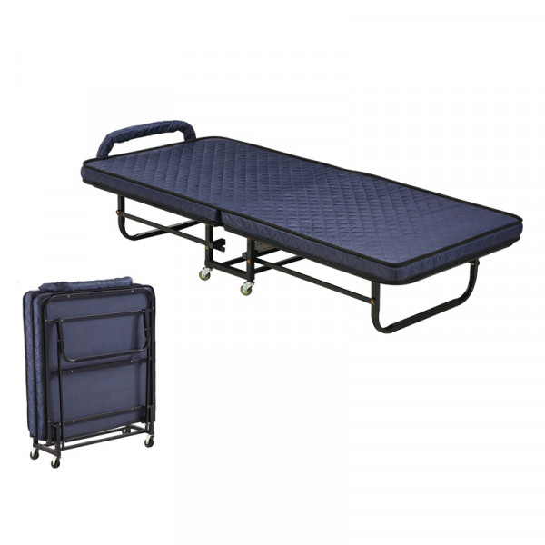 Giường phụ khách sạn đệm mút 10cm màu xanh GP-G10-B