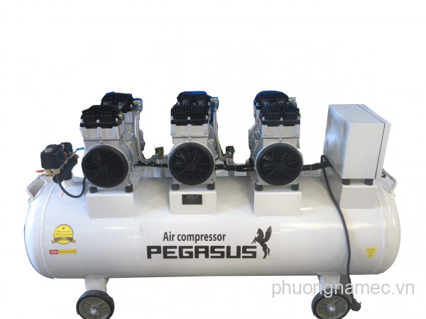 Máy nén khí không dầu giảm âm Pegasus TM- OF1100x3- 180L