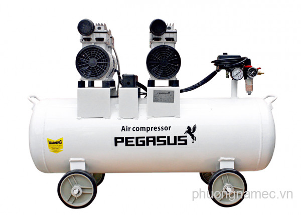 Máy nén khí không dầu giảm âm Pegasus TM- OF750x2- 70L