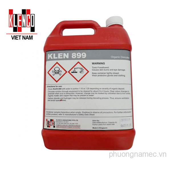 Hóa chất tẩy cặn hữu cơ KLEN 899