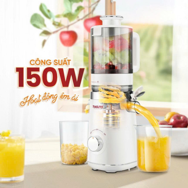 Máy ép chậm Masuto MSFresh 150W | Ống tiếp nguyên liệu cực đại 120mm