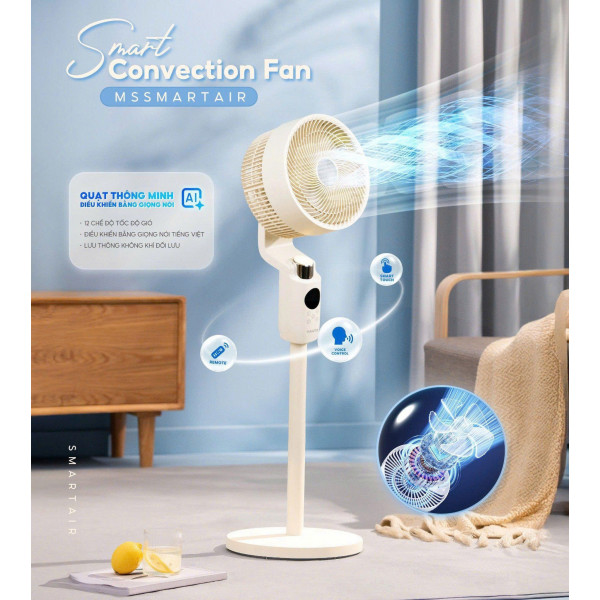 Quạt điện thông minh AI điều khiển bằng giọng nói - Masuto Smart Air