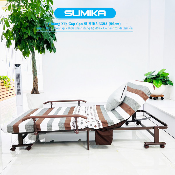 Giường nệm xếp gọn kiểu dáng Hàn Quốc SUMIKA 339A