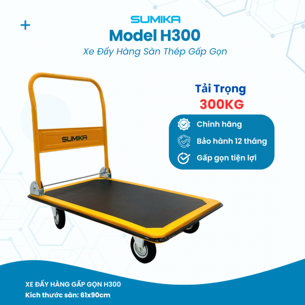 Xe đẩy hàng gấp gọn SUMIKA H300