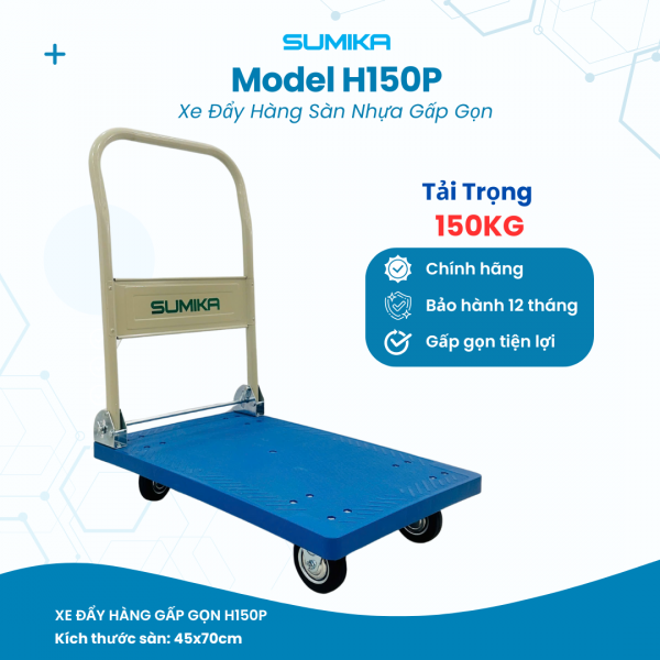 Xe đẩy hàng sàn nhựa SUMIKA H150P