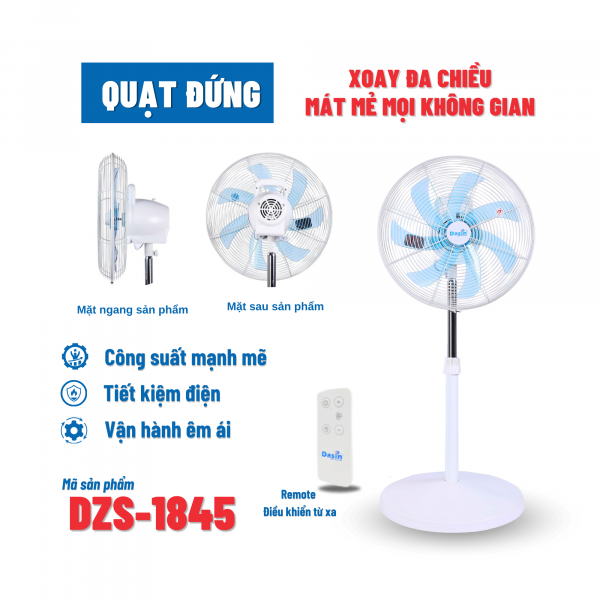 Quạt cây đứng Dasin DZS-1845
