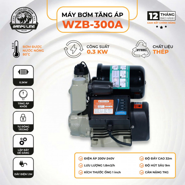 Máy bơm tăng áp Sanpu Line WZB-300A