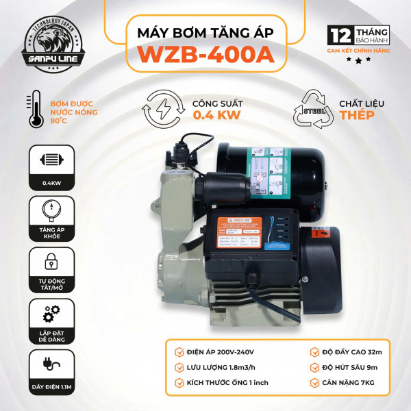Máy bơm tăng áp Sanpu Line WZB-400A