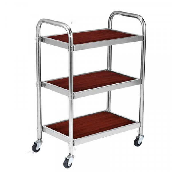Xe đẩy phục vụ 3 tầng nhà hàng Poliva XDIG74-3