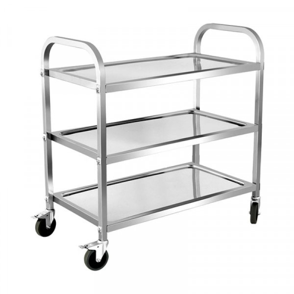 Xe đẩy inox 3 tầng Poliva XDI30475-3