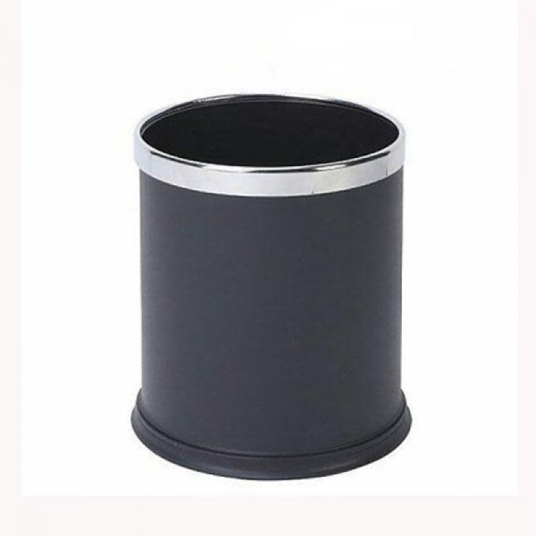 Thùng rác nhựa 2 lớp Ø24 đen HTN-06B1
