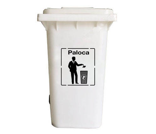 Thùng rác nhựa HDPE 240L màu trắng Paloca HTN240-W