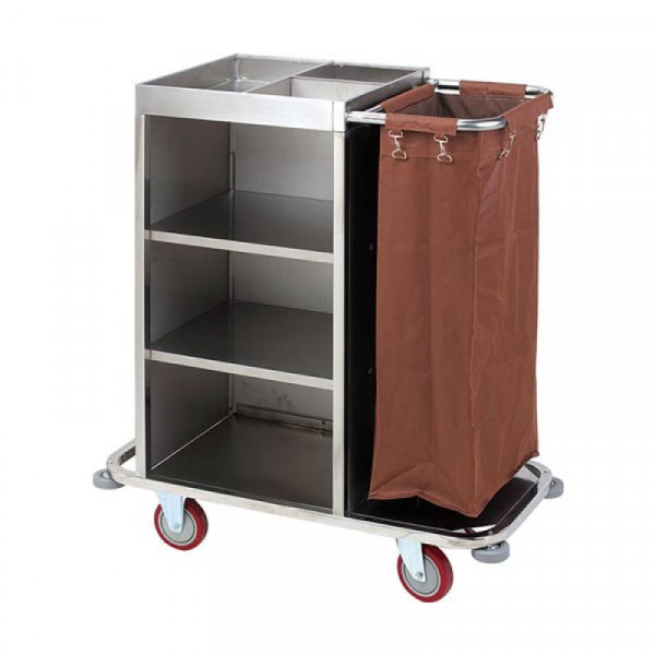 Xe dọn buồng phòng inox nhỏ HTI57X-F