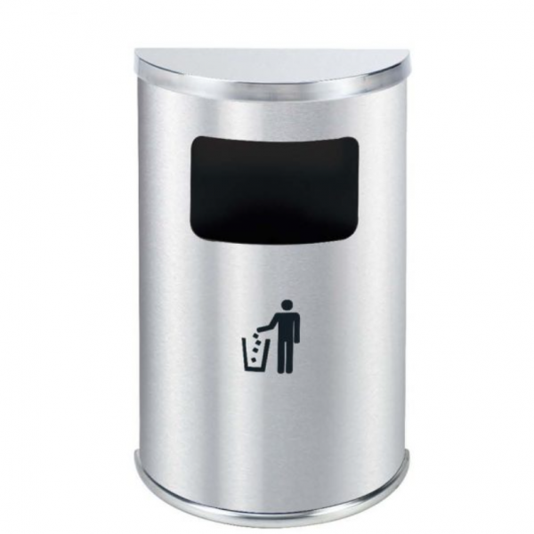 Thùng rác inox bán nguyệt HTI-91C