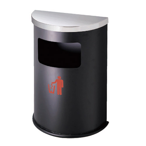 Thùng rác thép phun sơn bán nguyệt HTS-91