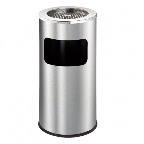 Thùng rác inox tròn có gạt tàn Ø30 HTI-GT-130