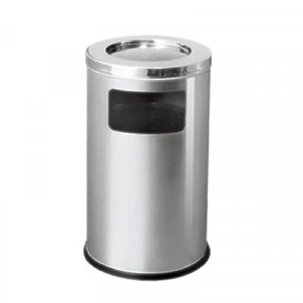 Thùng rác inox tròn có gạt tàn Ø38 HTI-94