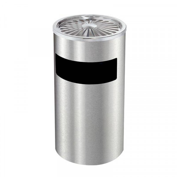 Thùng rác Inox tròn có gạt tàn Ø40 HLTI1A00
