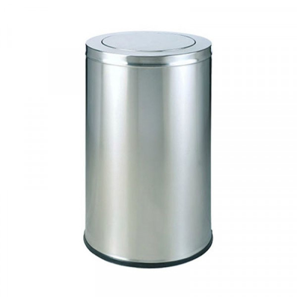 Thùng rác inox tròn nắp lật Ø48 HTI480-L