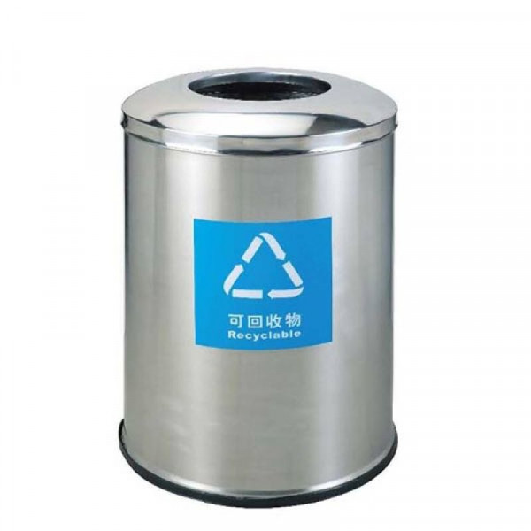 Thùng rác trung tâm thương mại inox tròn Ø60 HTI60-K