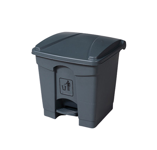 Thùng rác nhựa đạp chân 30L màu ghi HTN07330