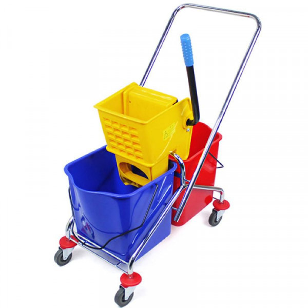 Xe vắt nước lau nhà 2 xô 60L khung inox HT08071