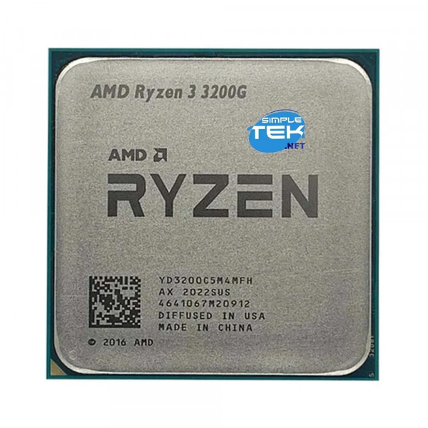 CPU AMD Ryzen 3 3200G Tray (AMD AM4 - 4 Core - 4 Thread - Base 3.6Ghz - Turbo 4.0Ghz - Cache 6MB)