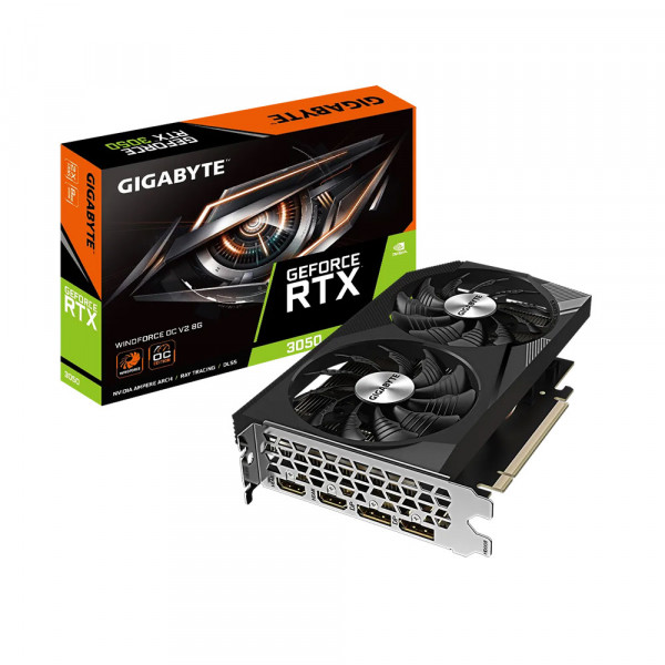 VGA Gigabyte GeForce RTX 3050 WINDFORCE OC V2 8GB (N3050WF2OCV2-8GD)