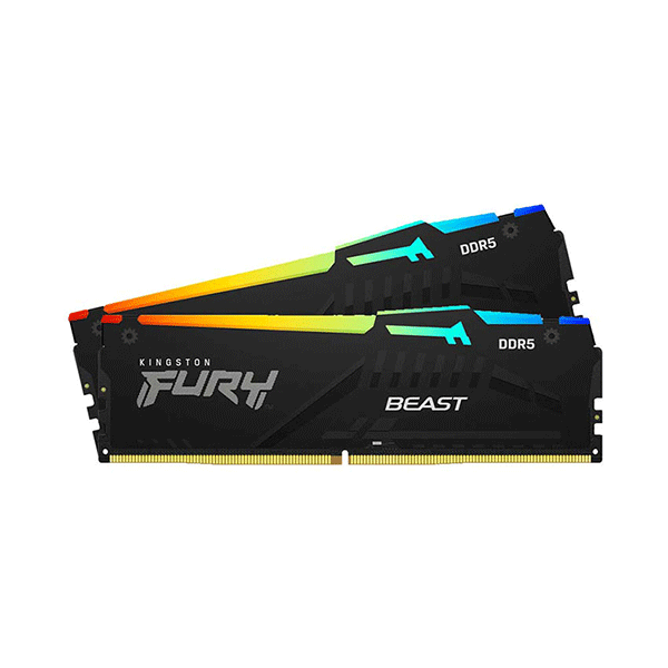 RAM Kingston FURY Beast RGB 32GB (2x16GB) DDR5 5600Mhz (KF556C40BBAK2-32)