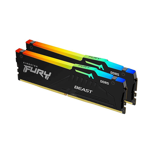 RAM Kingston FURY Beast RGB 64GB (2x32GB) DDR5 5600Mhz (KF556C40BB2AK2-64)