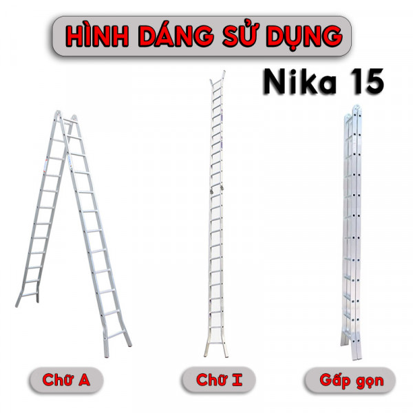 Thang nhôm khóa tự động Nikita Nika15