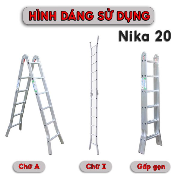 Thang nhôm khóa tự động Nikita Nika20