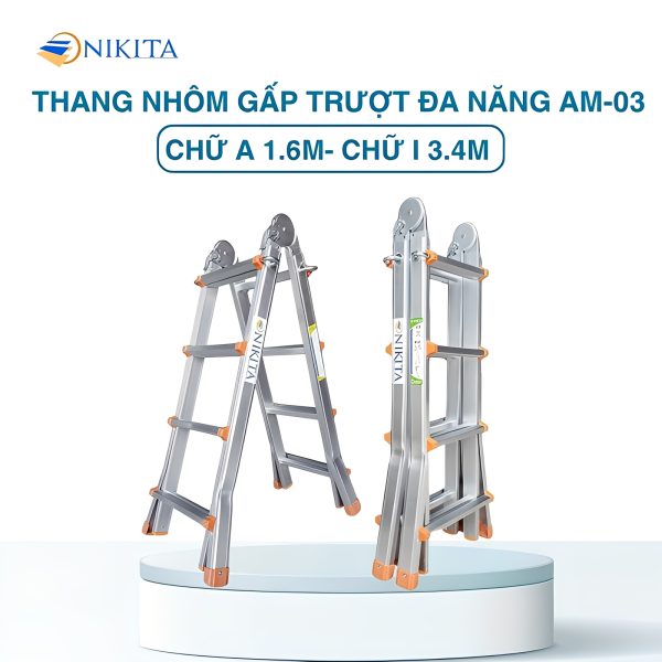 Thang nhôm trượt gấp gọn đa năng Nikita AM03