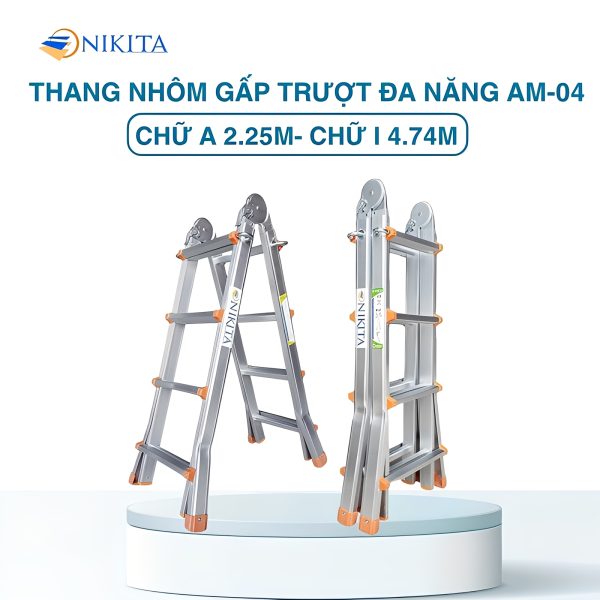 Thang nhôm trượt gấp gọn đa năng Nikita AM04