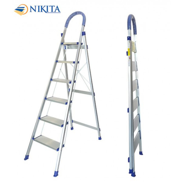 Thang ghế khung nhôm bậc nhôm màu xanh Nikita DL06