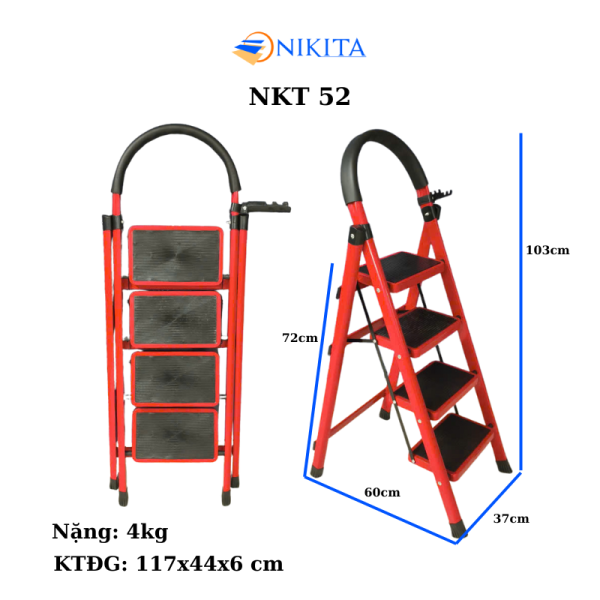 Thang ghế sắt có tay vịn Nikita NKT-52